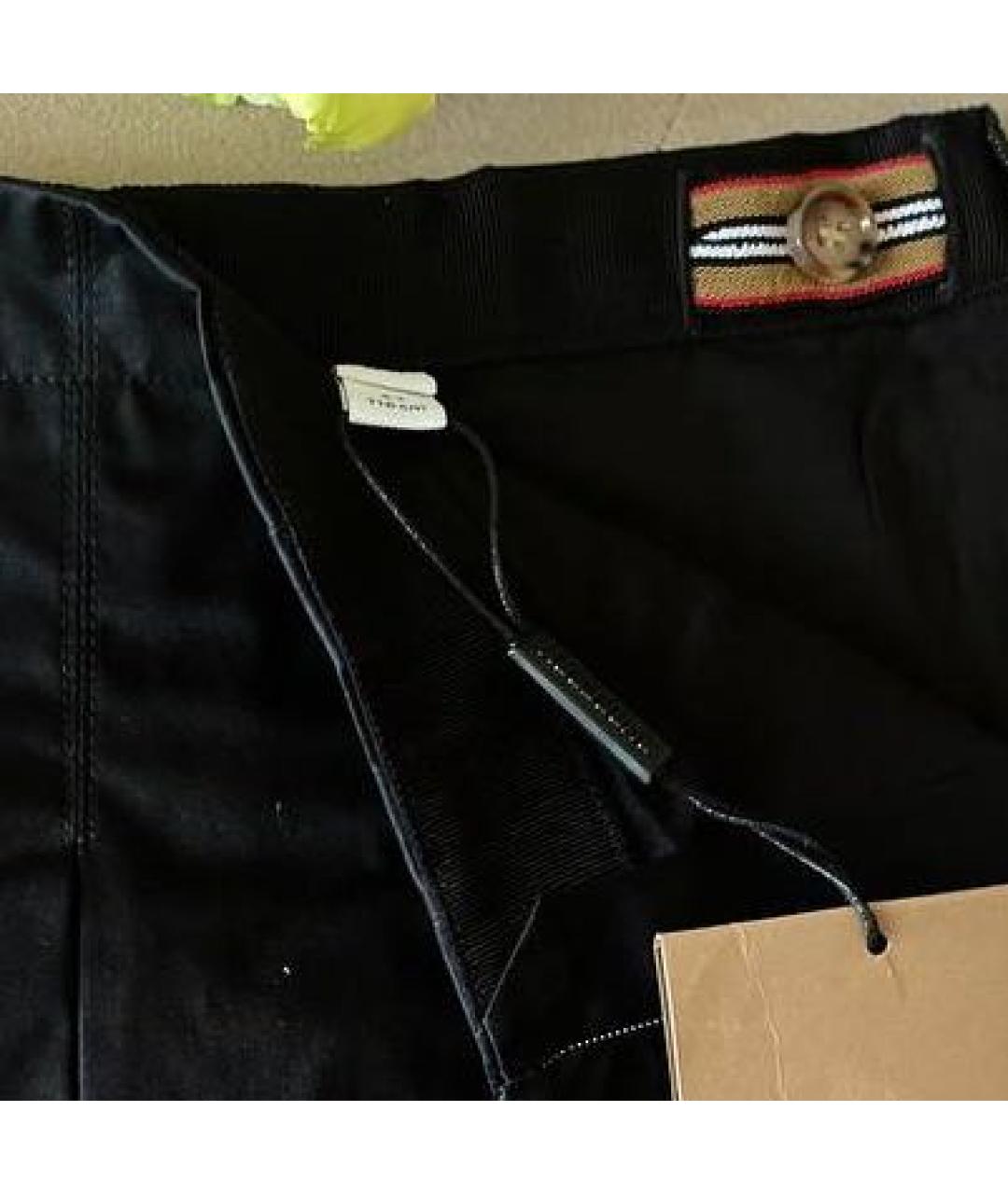 BURBERRY Черная хлопковая юбка, фото 3