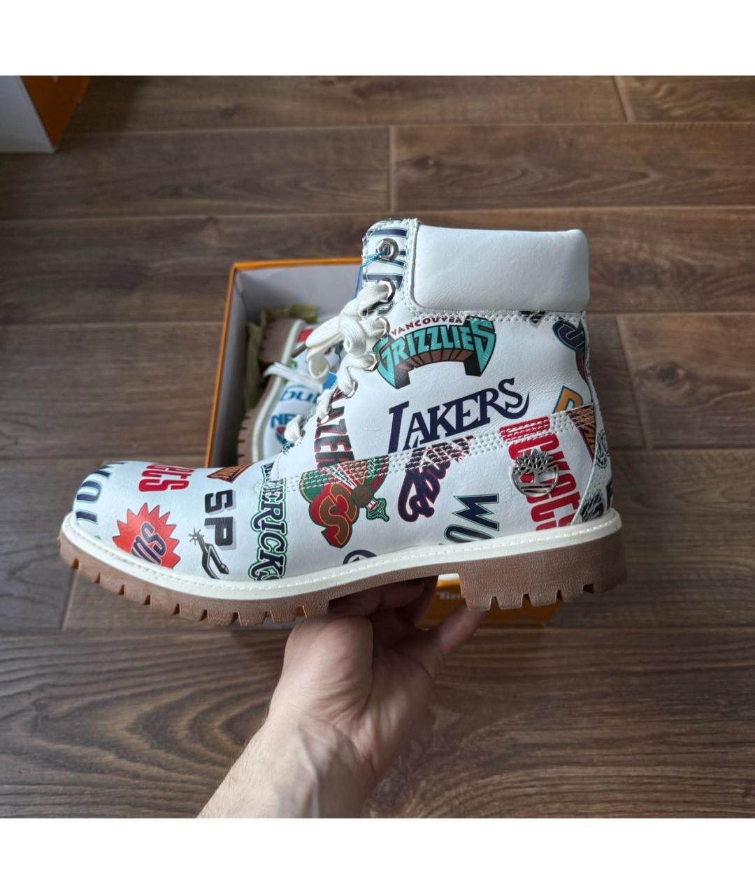 TIMBERLAND Белые кожаные высокие ботинки, фото 8