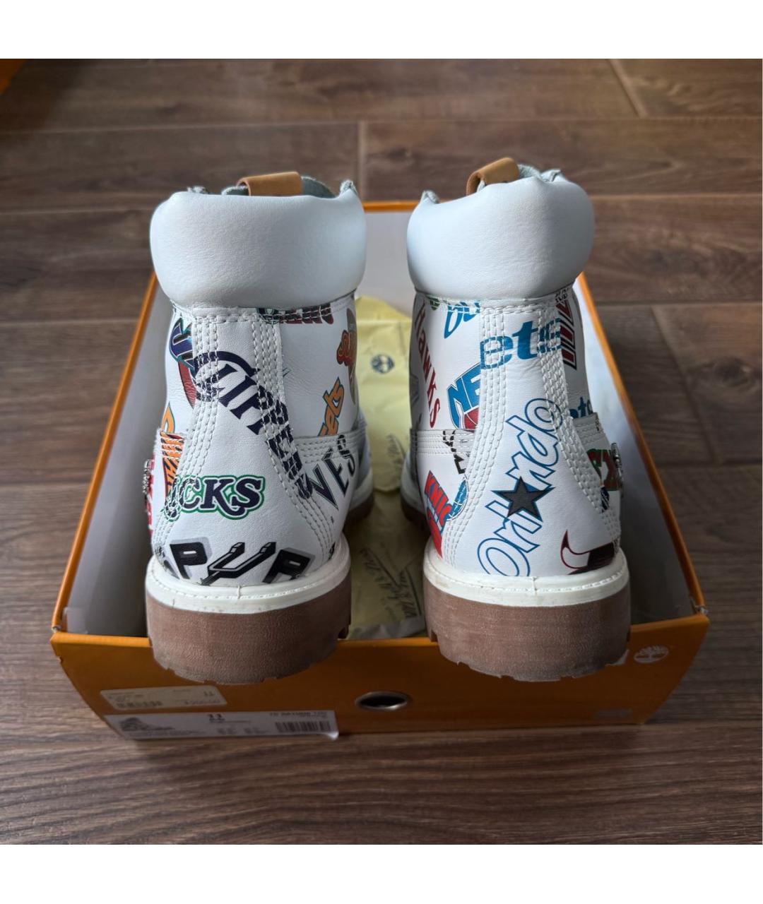 TIMBERLAND Белые кожаные высокие ботинки, фото 4