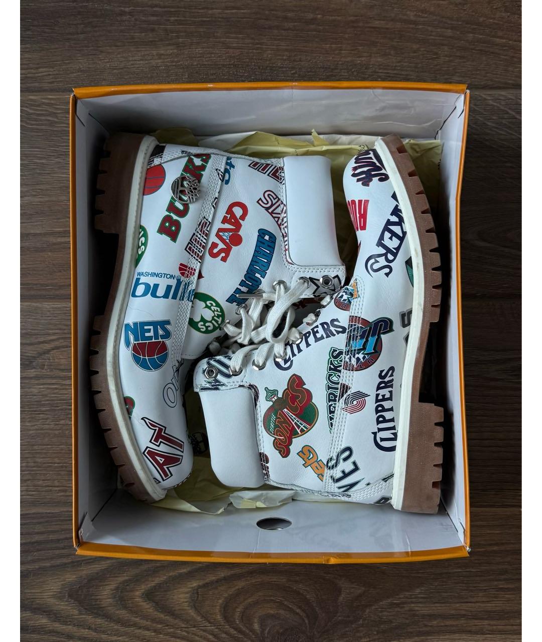 TIMBERLAND Белые кожаные высокие ботинки, фото 3