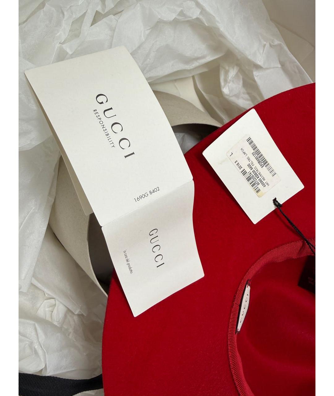 GUCCI Красная шляпа, фото 8