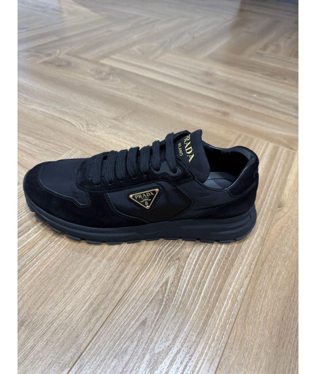 PRADA Черные замшевые кроссовки, фото 3