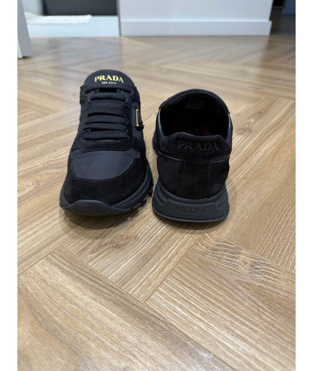PRADA Черные замшевые кроссовки, фото 4