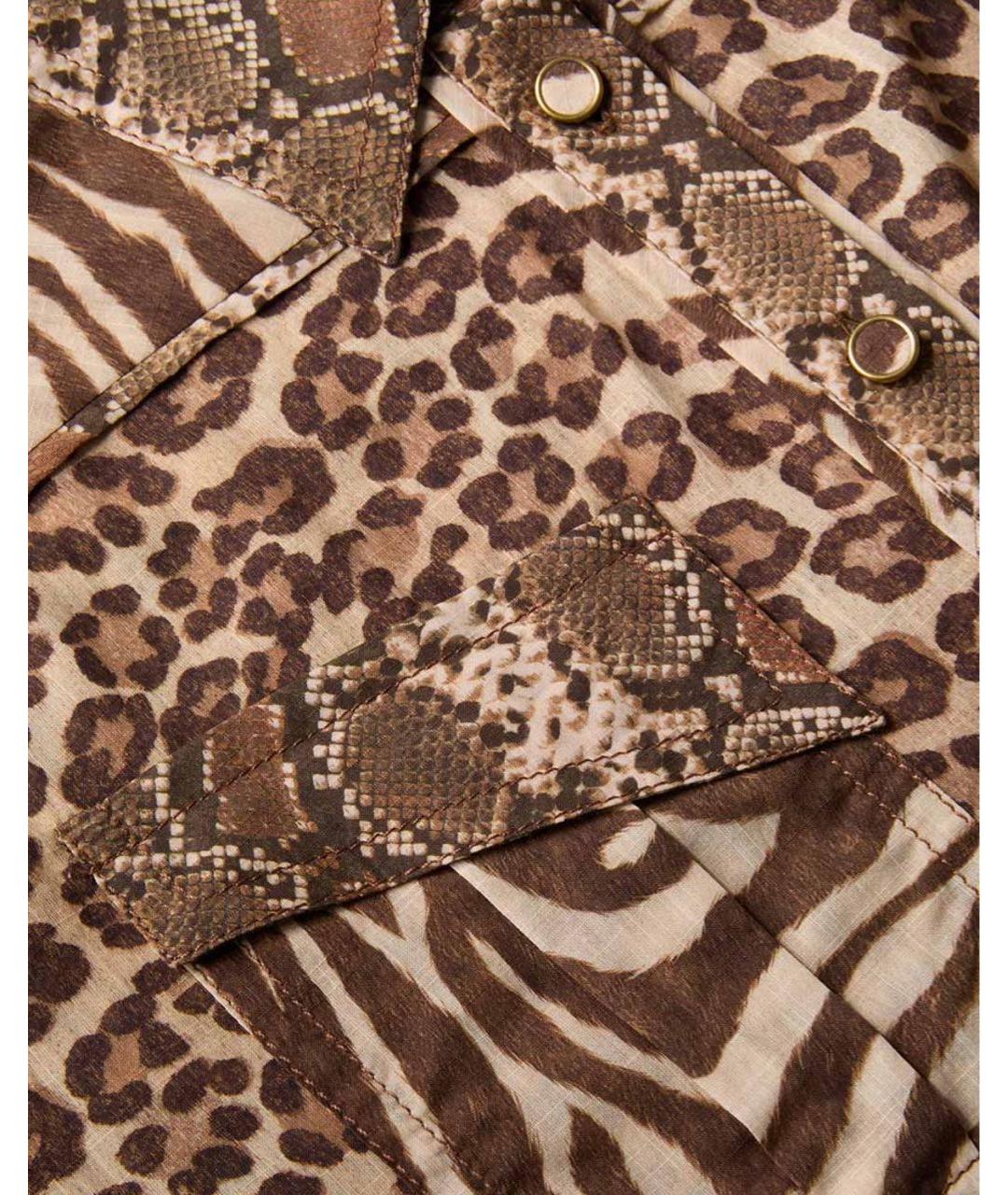 ZIMMERMANN Коричневое хлопковое повседневное платье, фото 7