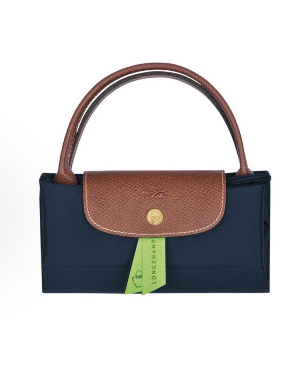 LONGCHAMP Темно-синяя сумка с короткими ручками, фото 5