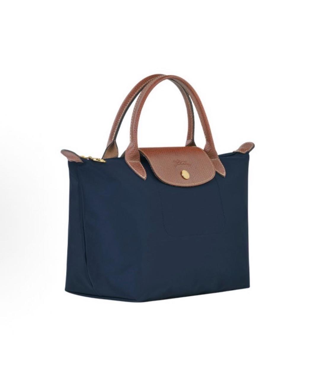 LONGCHAMP Темно-синяя сумка с короткими ручками, фото 6