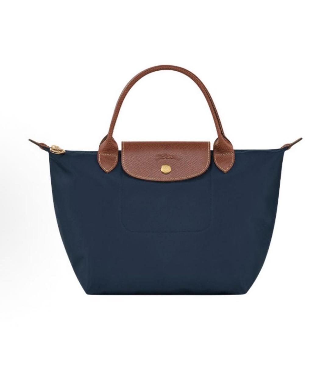 LONGCHAMP Темно-синяя сумка с короткими ручками, фото 8