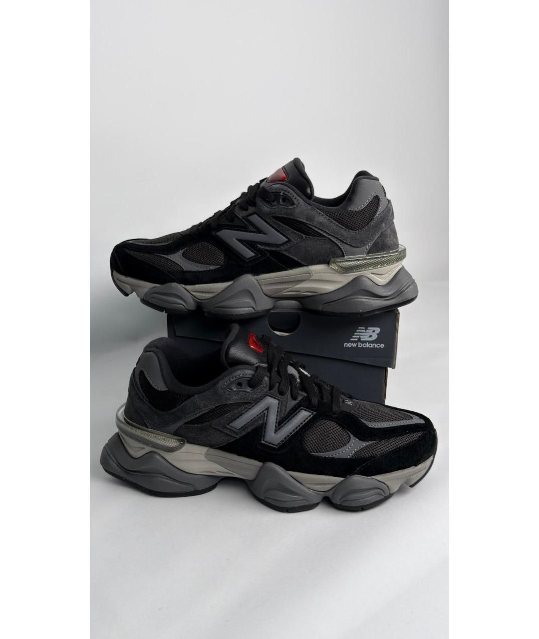 NEW BALANCE Черные замшевые низкие кроссовки / кеды, фото 5