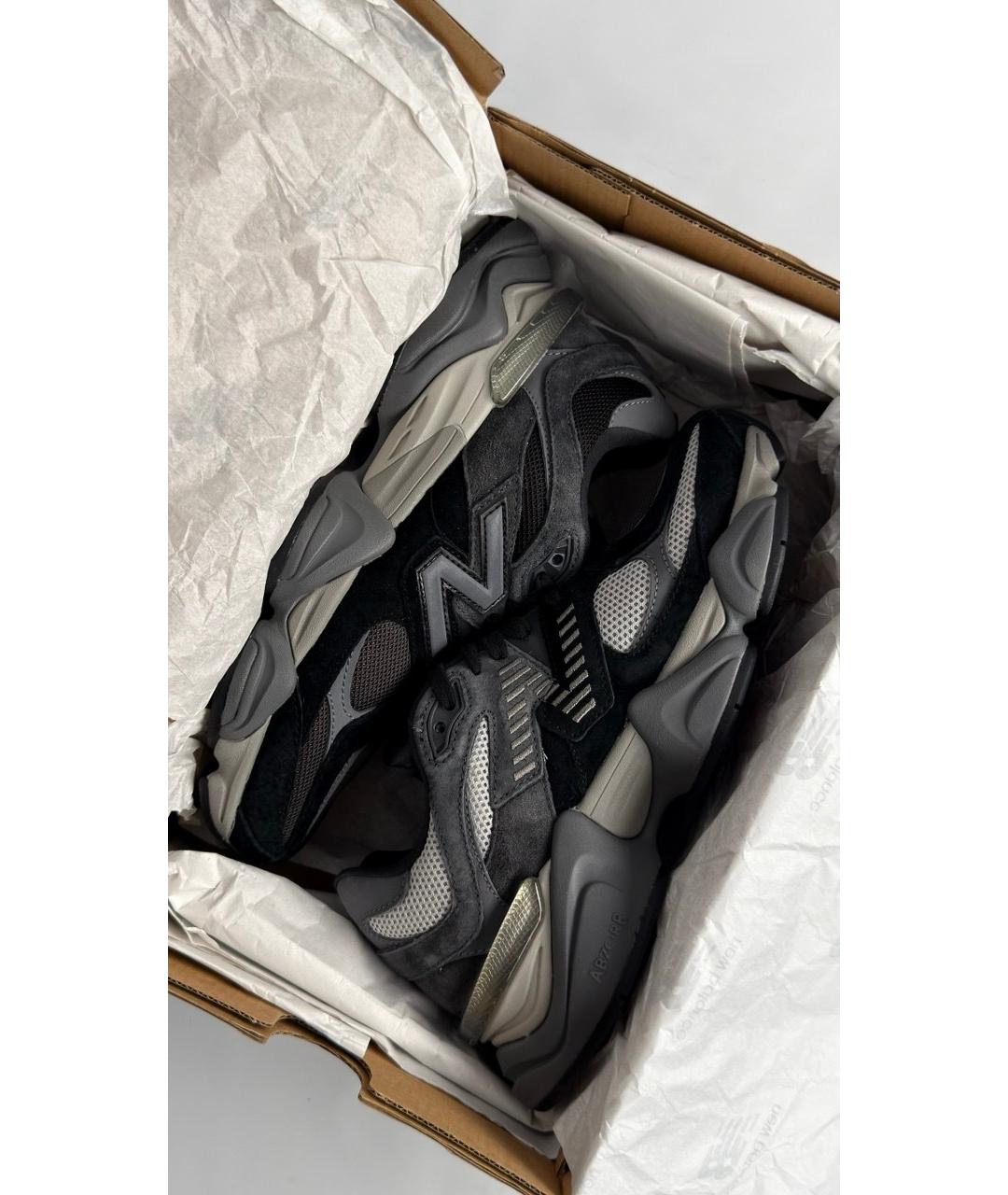 NEW BALANCE Черные замшевые низкие кроссовки / кеды, фото 3