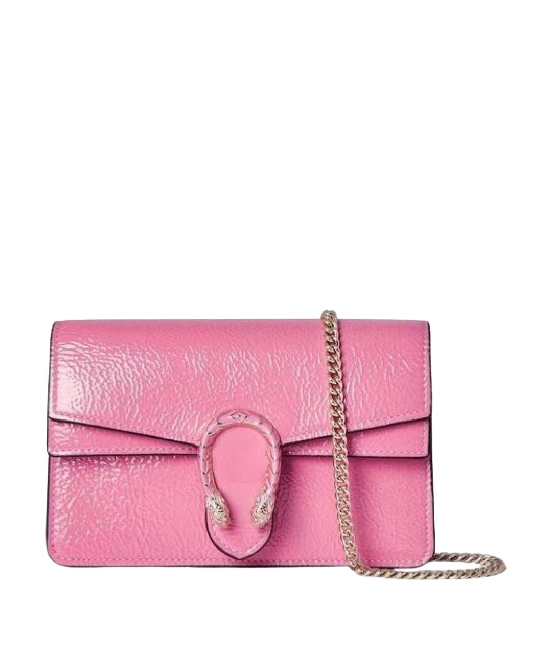 GUCCI Розовая кожаная сумка через плечо, фото 1