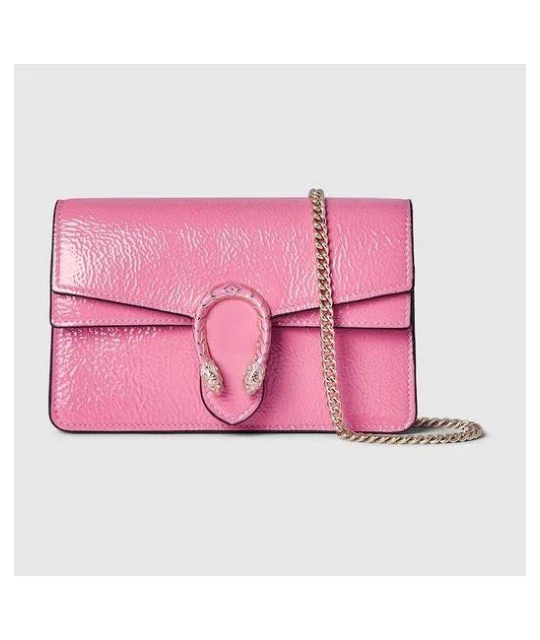 GUCCI Розовая кожаная сумка через плечо, фото 5