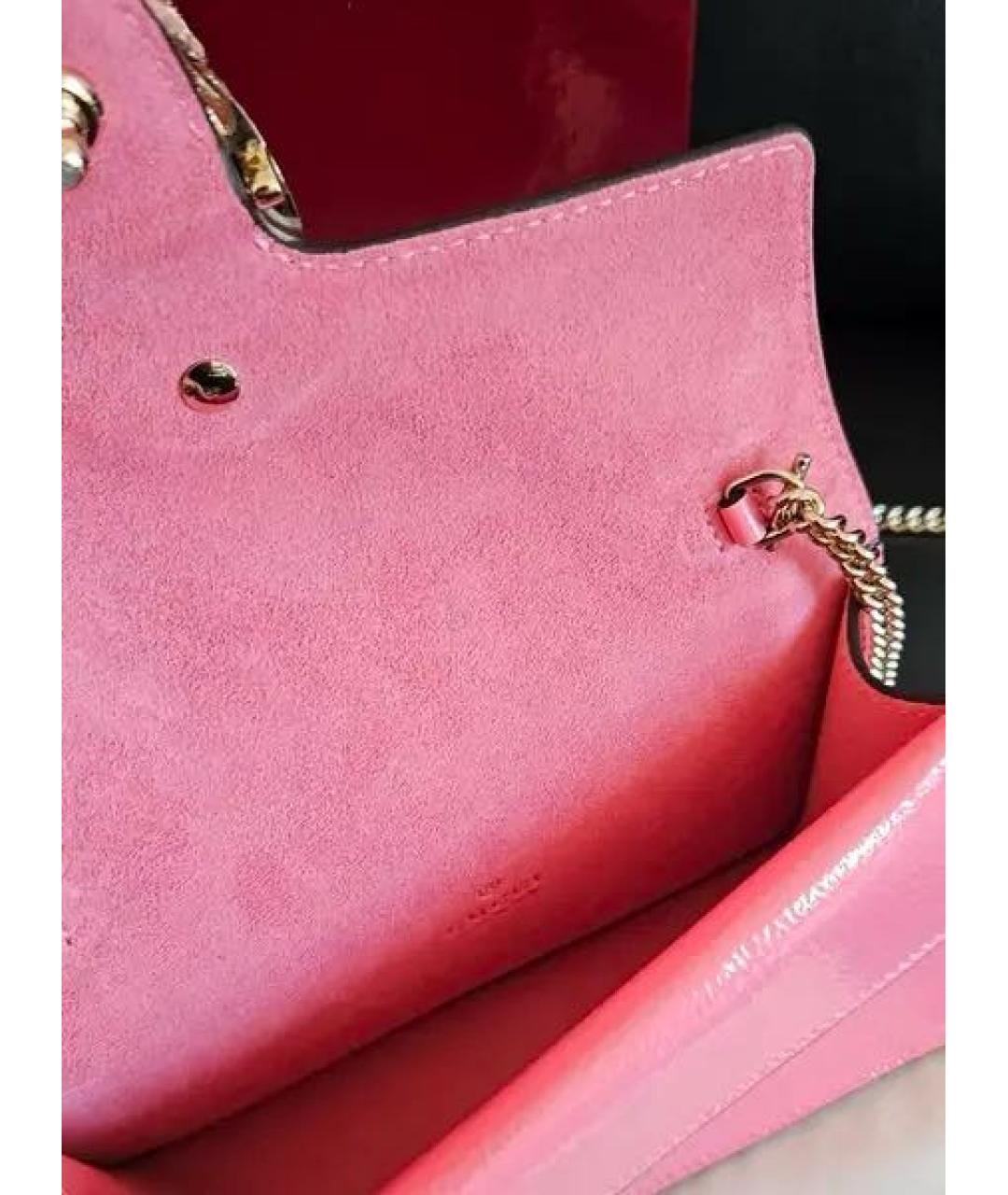 GUCCI Розовая кожаная сумка через плечо, фото 2