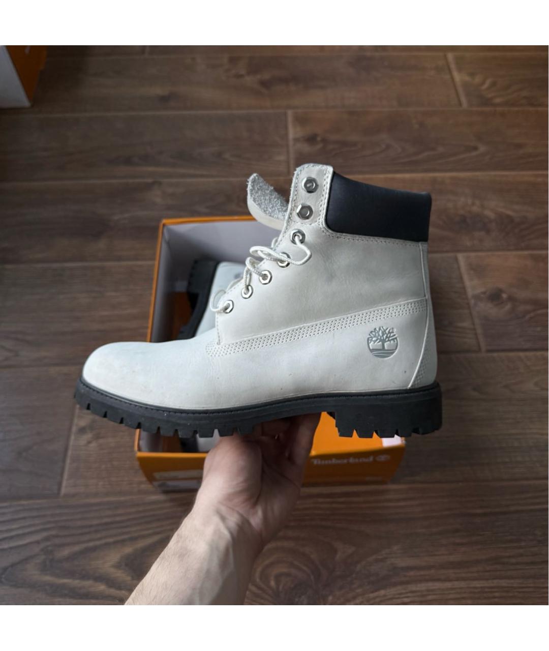 TIMBERLAND Белые нубуковые высокие ботинки, фото 7