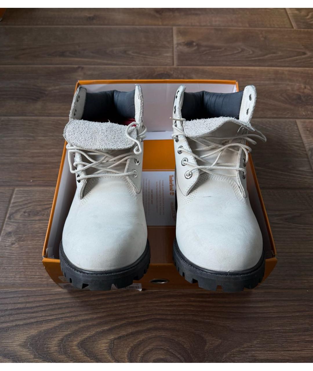 TIMBERLAND Белые нубуковые высокие ботинки, фото 2