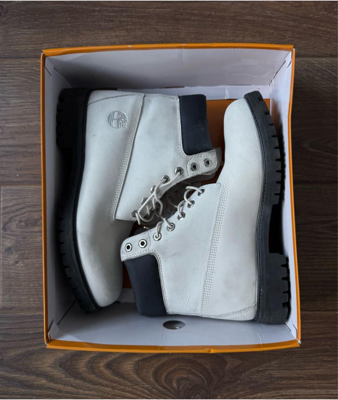 TIMBERLAND Белые нубуковые высокие ботинки, фото 3