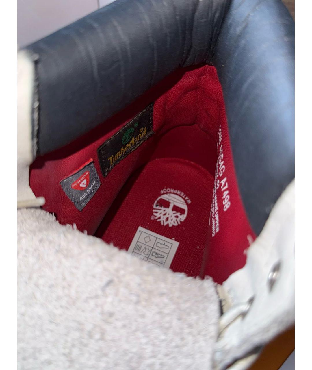 TIMBERLAND Белые нубуковые высокие ботинки, фото 5