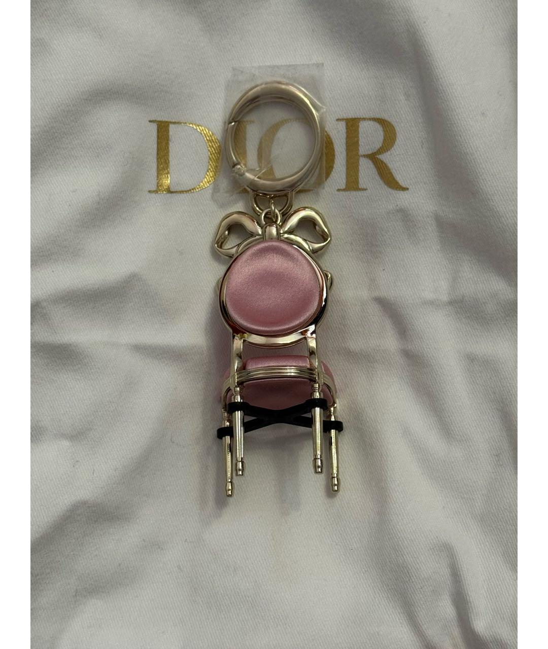 CHRISTIAN DIOR Розовый брелок, фото 4
