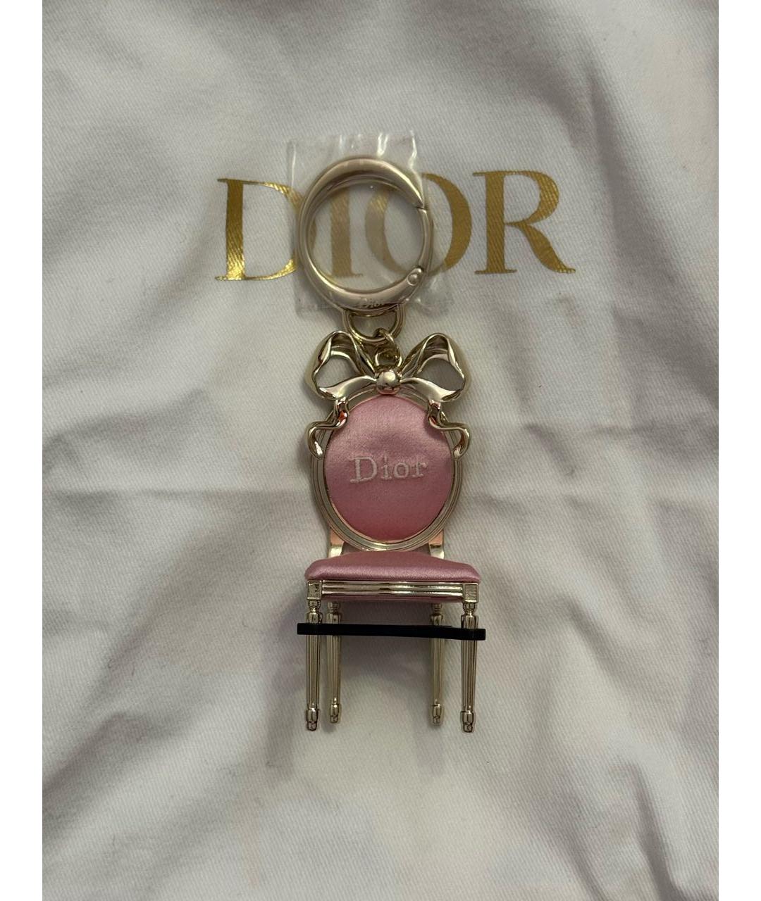 CHRISTIAN DIOR Розовый брелок, фото 2