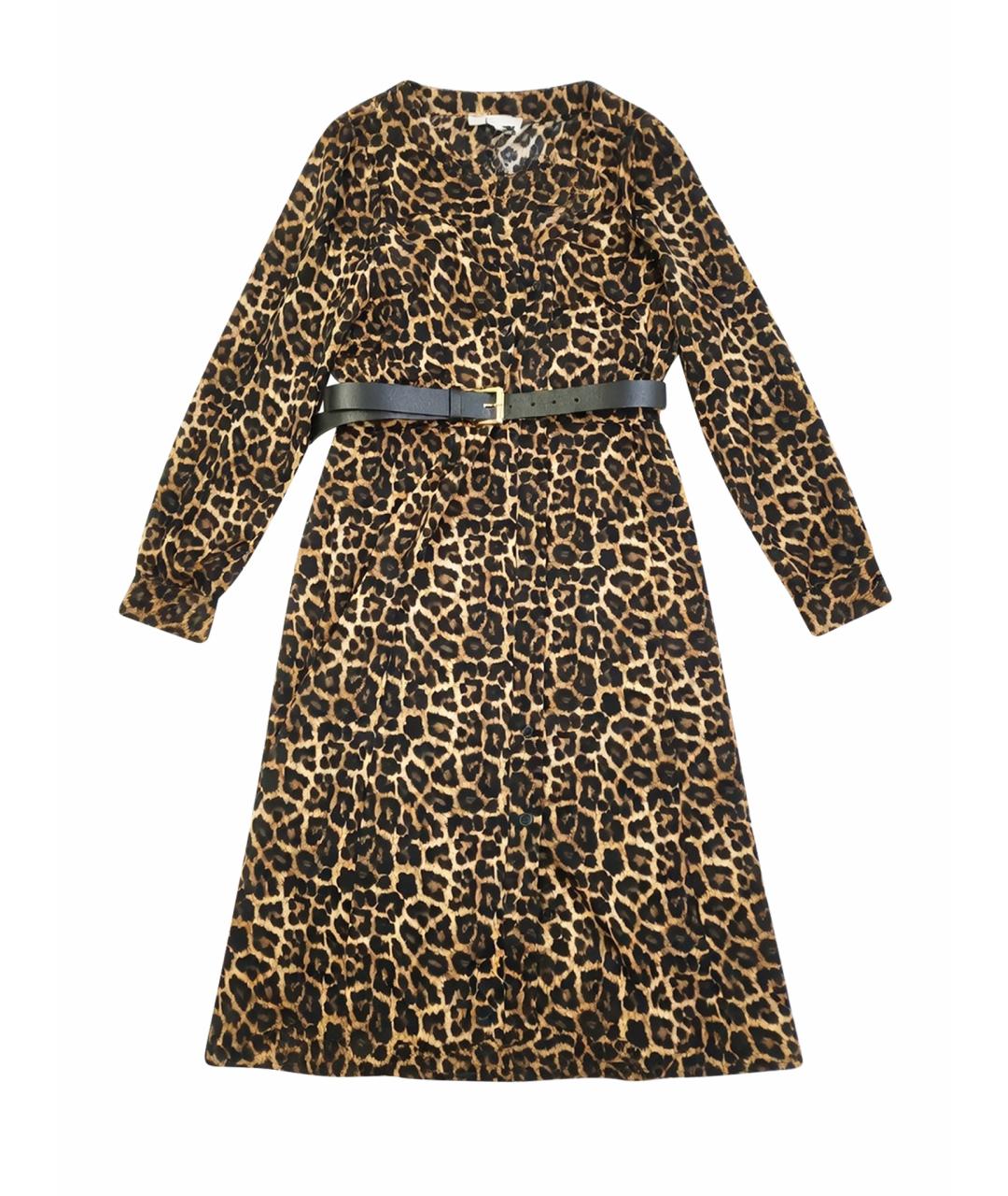 MICHAEL MICHAEL KORS Коричневое полиэстеровое повседневное платье, фото 1