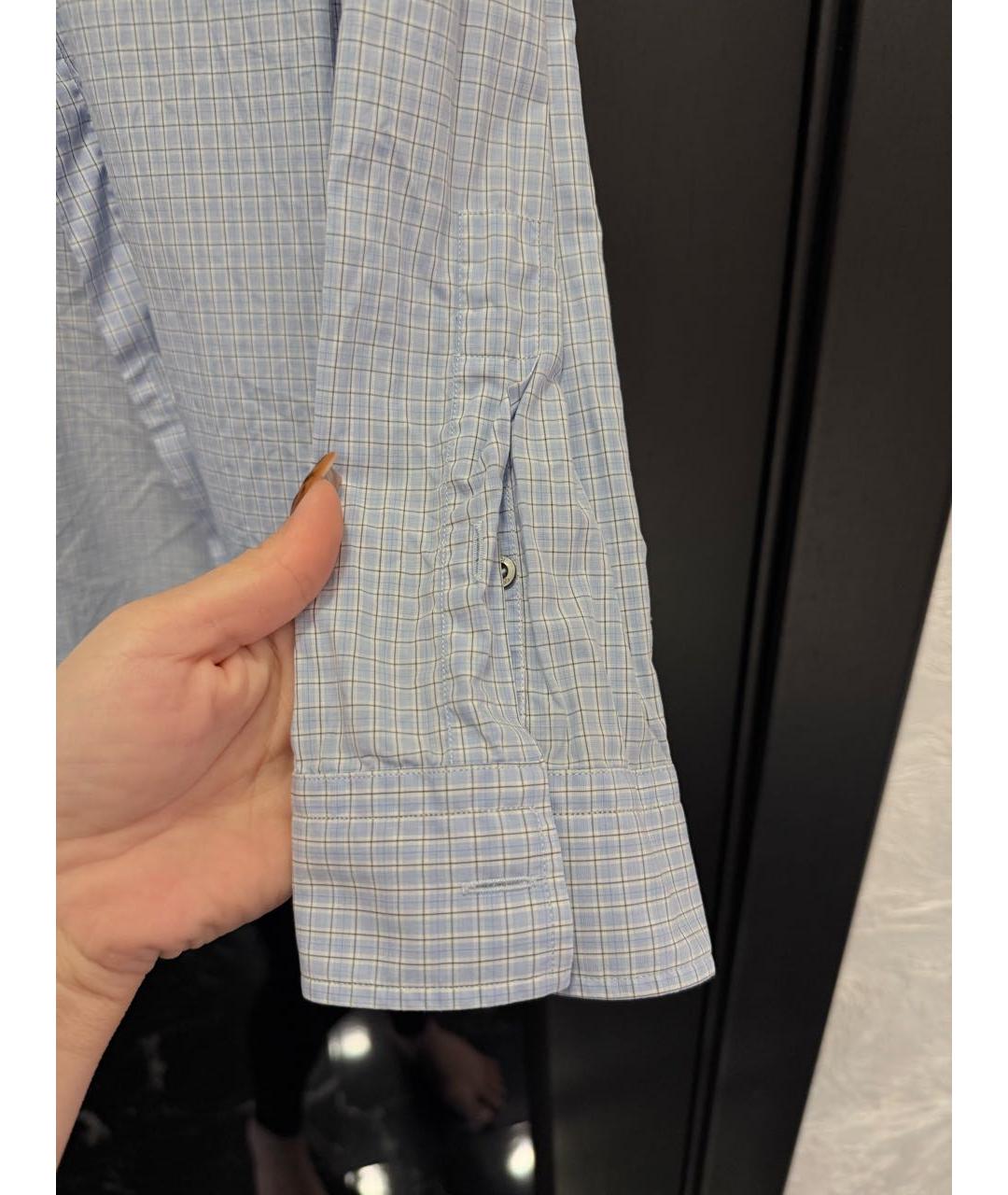 GUCCI Голубая хлопковая классическая рубашка, фото 4