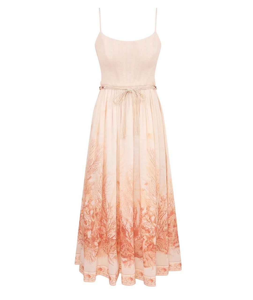 ZIMMERMANN Коралловый хлопковый сарафан, фото 1