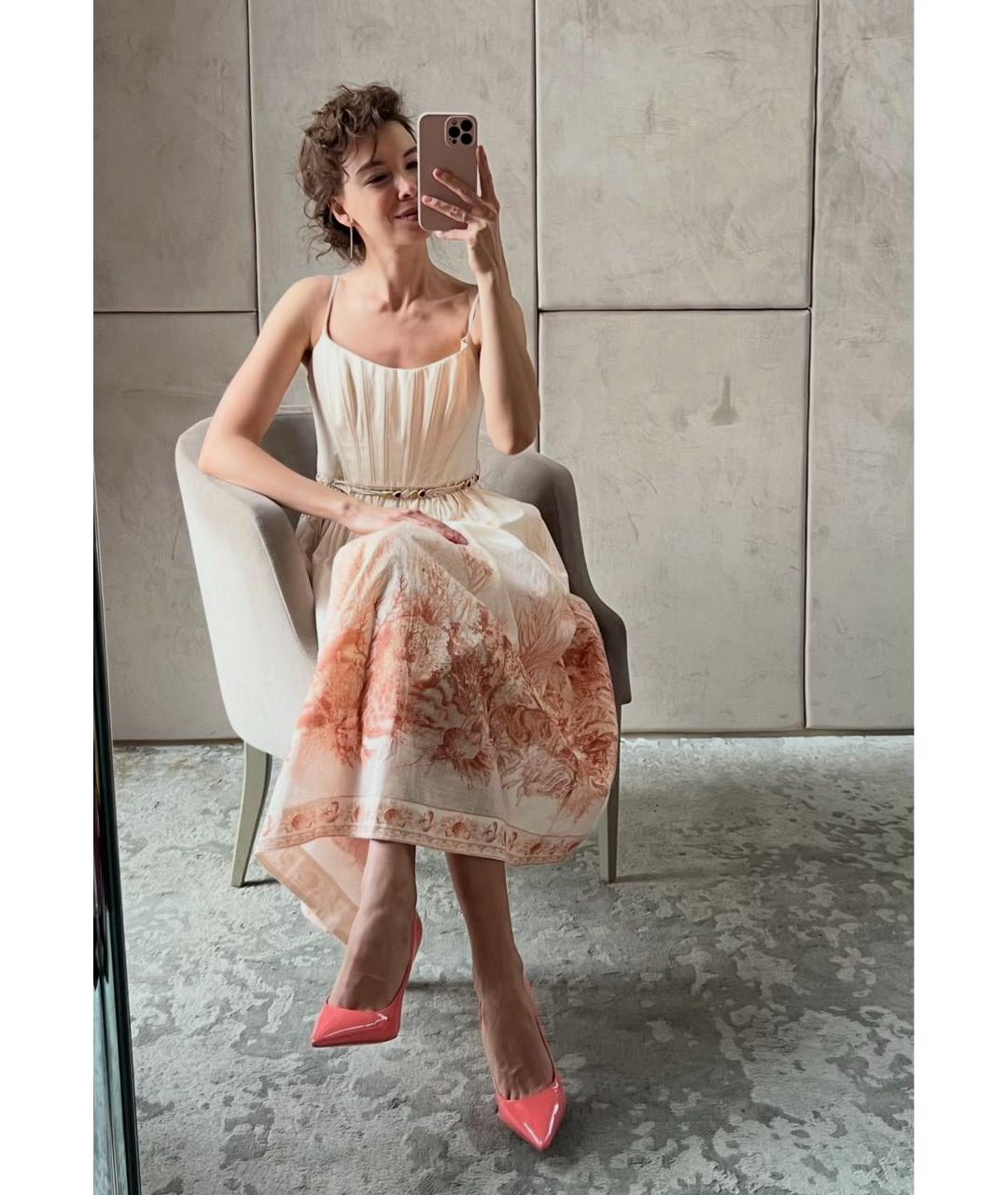 ZIMMERMANN Коралловый хлопковый сарафан, фото 8