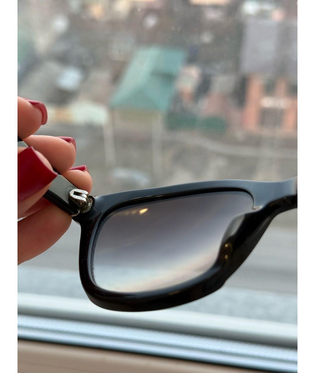 PRADA Черные пластиковые солнцезащитные очки, фото 3