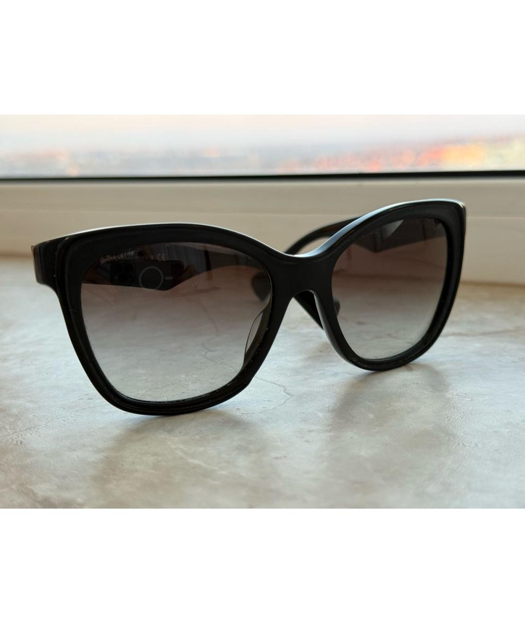 PRADA Черные пластиковые солнцезащитные очки, фото 2