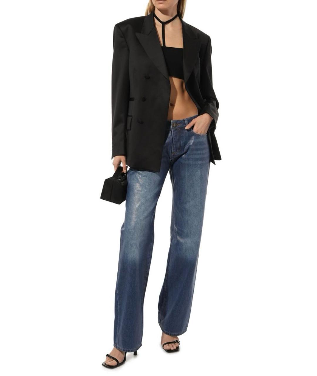 Jacob Lee Синие хлопковые прямые джинсы, фото 2