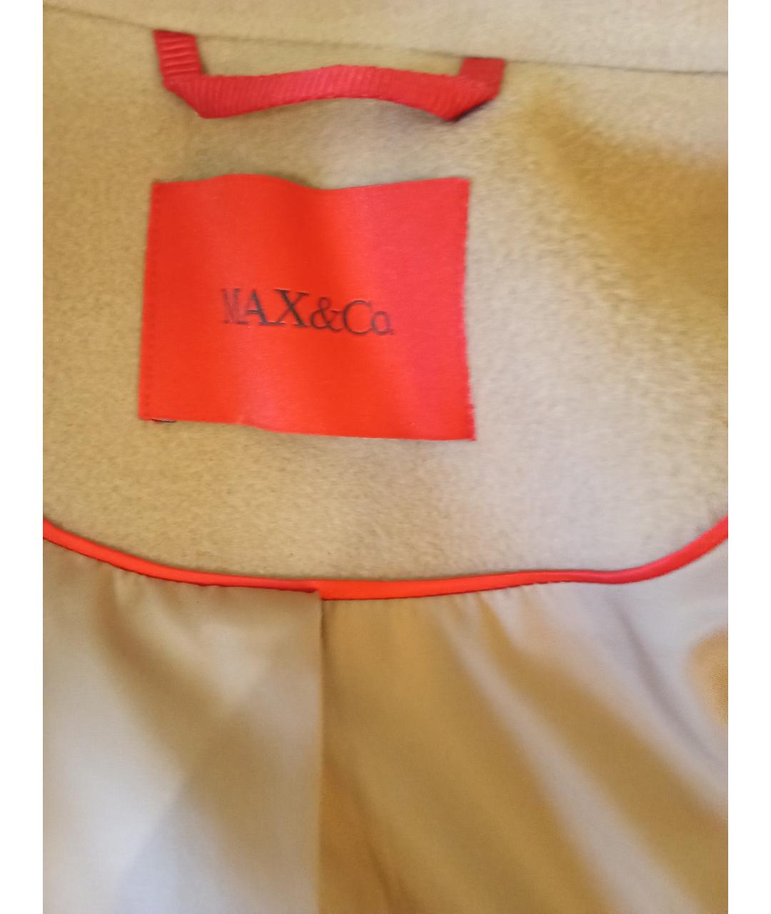 MAX&CO Бежевое шерстяное пальто, фото 4