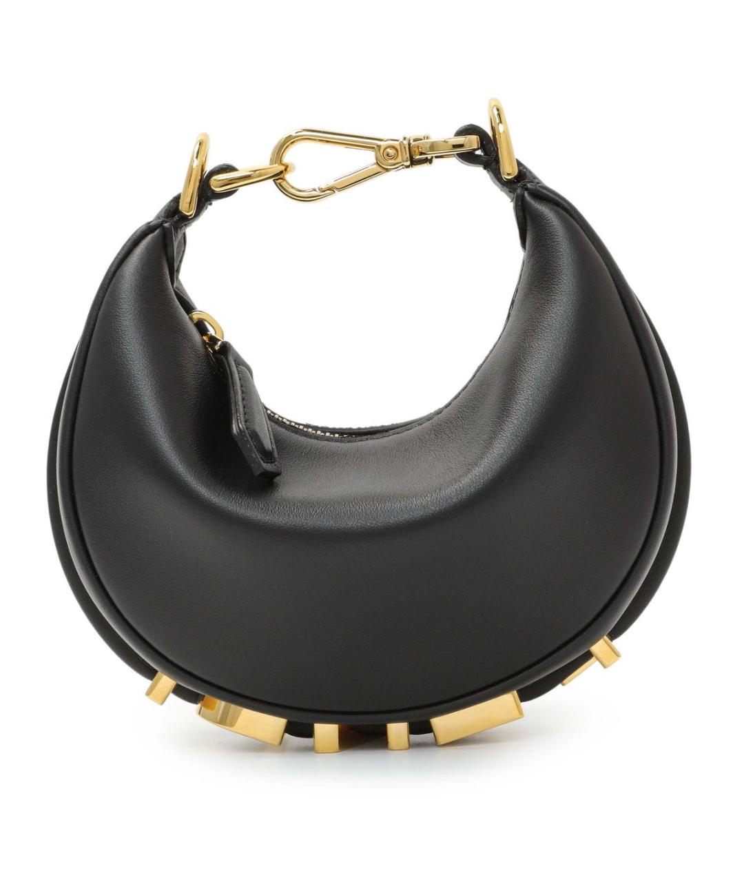 FENDI Черная кожаная сумка через плечо, фото 5