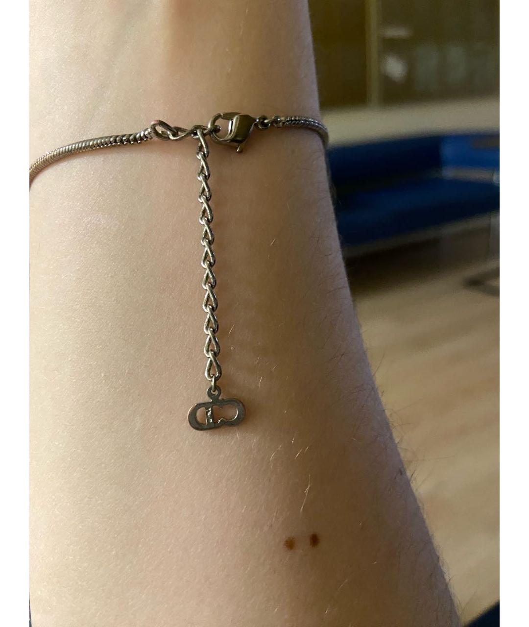 SAINT LAURENT Серебрянный металлический браслет, фото 4
