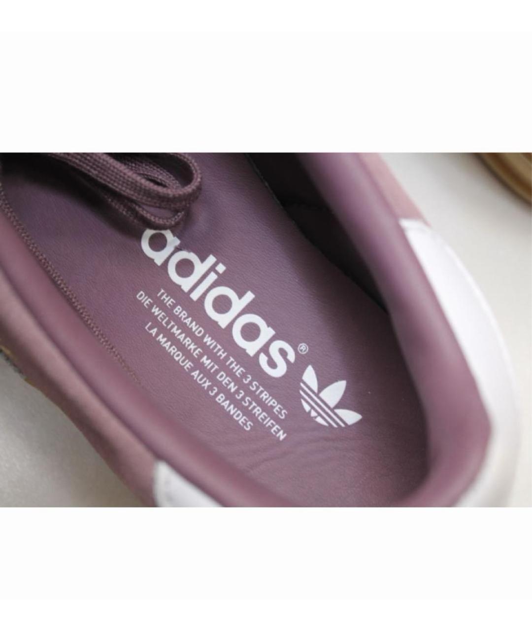 ADIDAS Бордовые замшевые кеды, фото 5