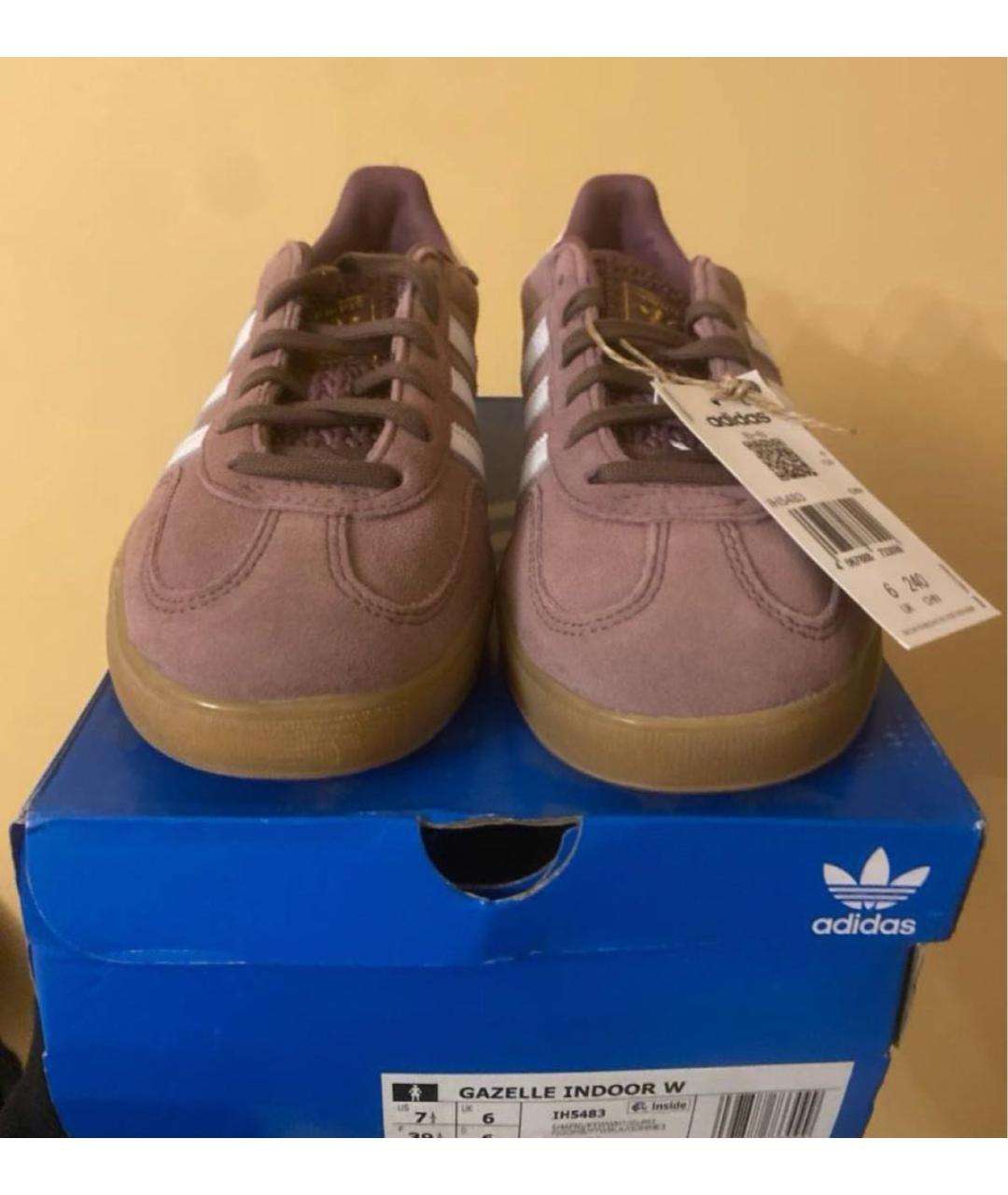 ADIDAS Бордовые замшевые кеды, фото 2