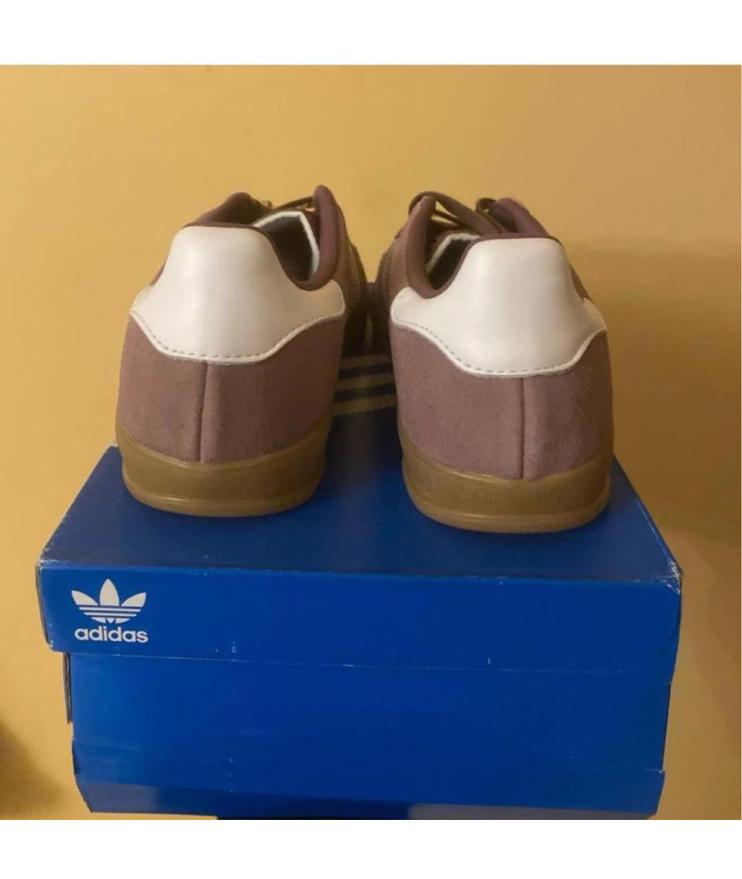 ADIDAS Бордовые замшевые кеды, фото 3