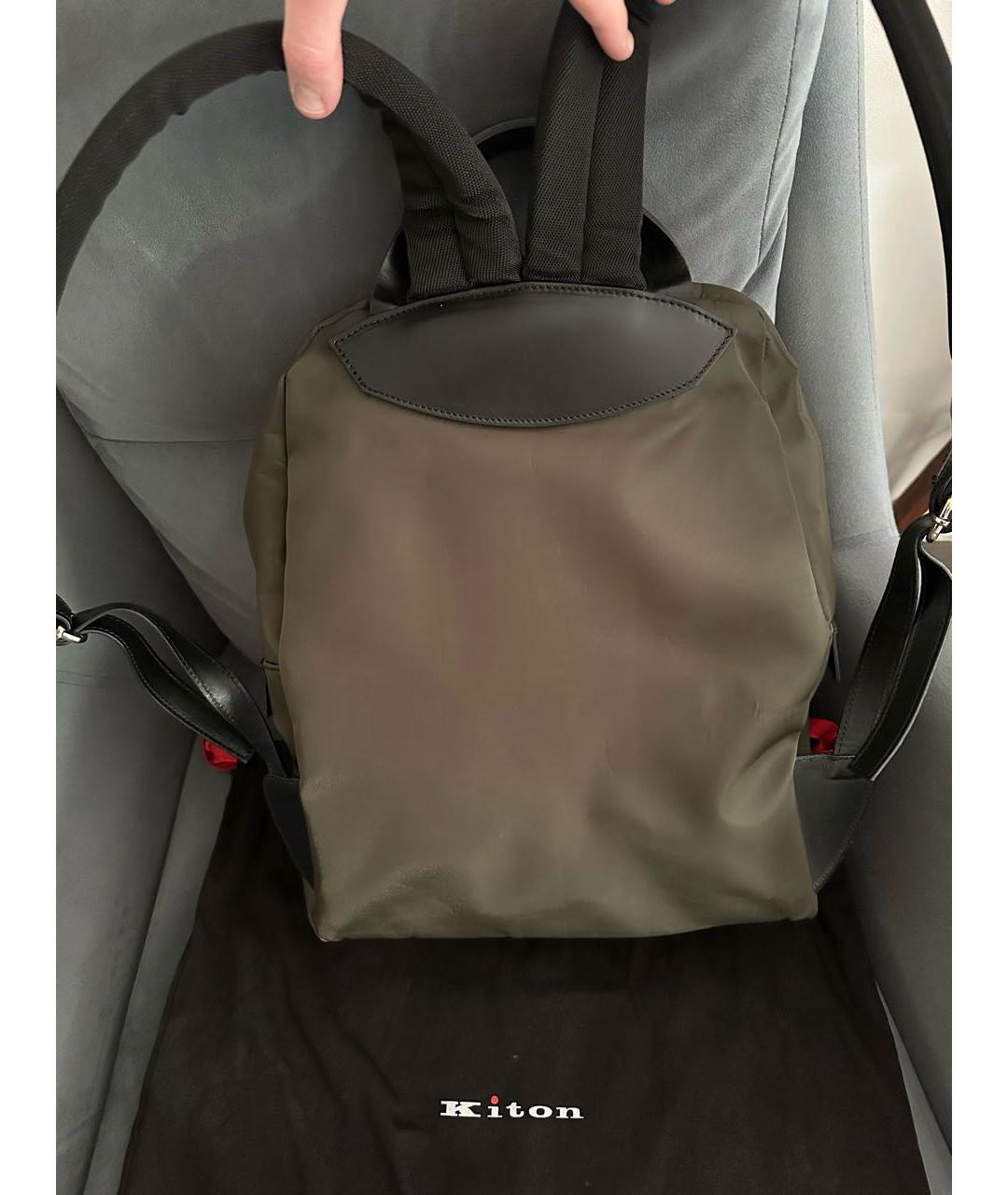 KITON Хаки рюкзак, фото 2