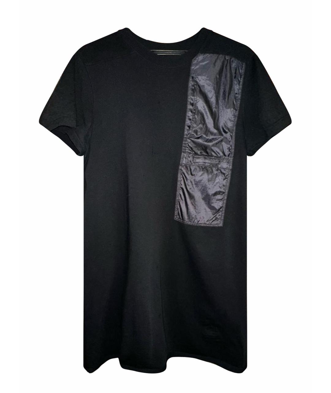 RICK OWENS Черное хлопковое повседневное платье, фото 1