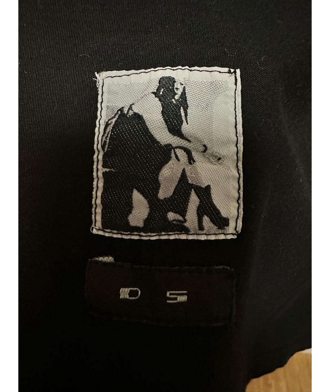 RICK OWENS Черное хлопковое повседневное платье, фото 3