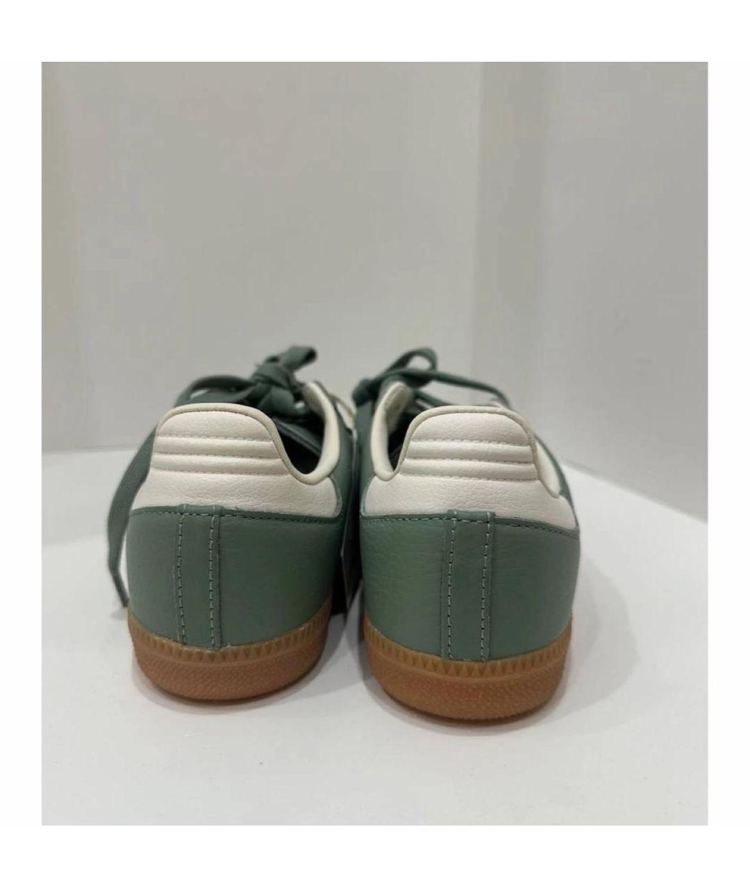 ADIDAS Зеленые кожаные кеды, фото 6