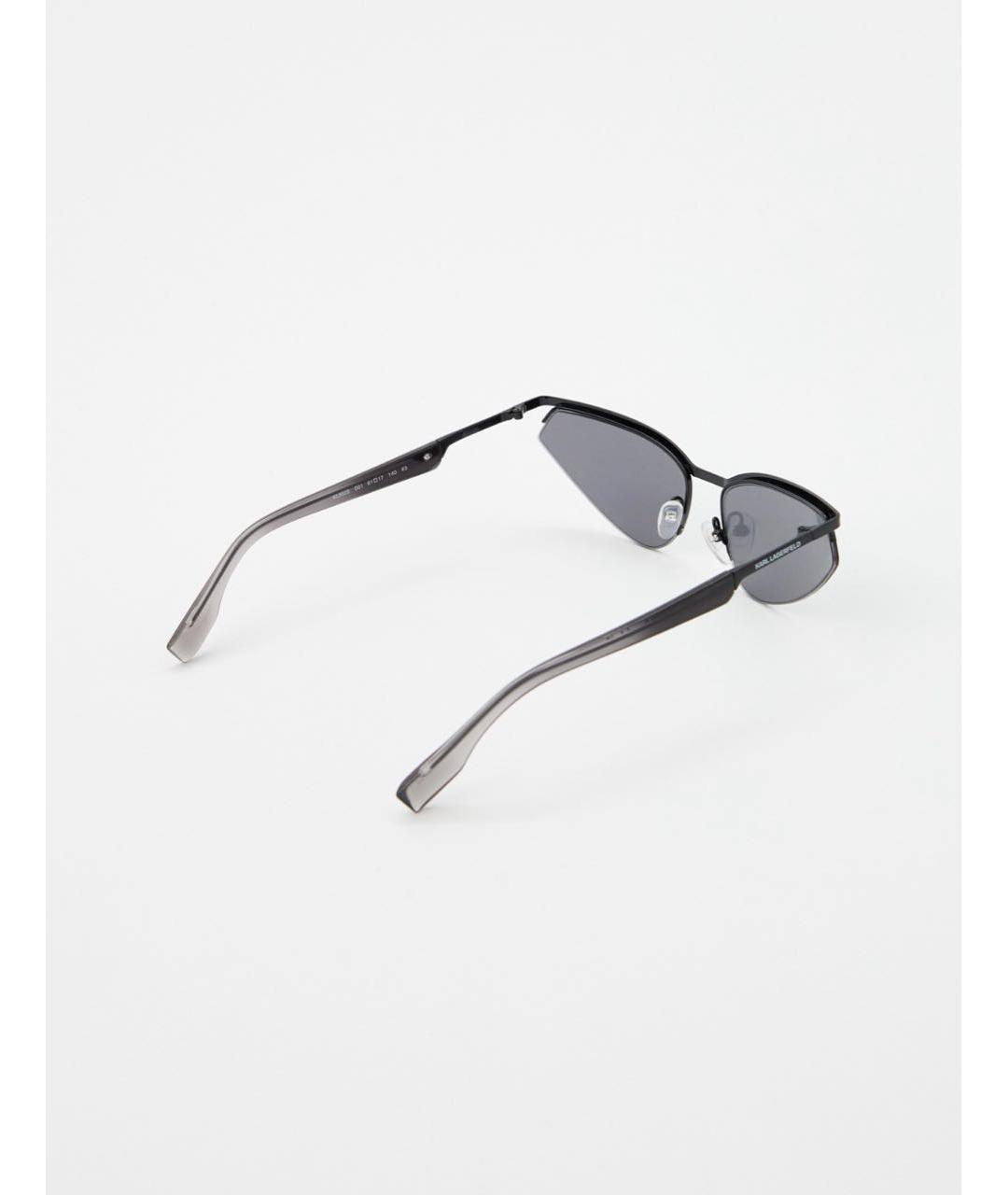 KARL LAGERFELD Черные металлические солнцезащитные очки, фото 2