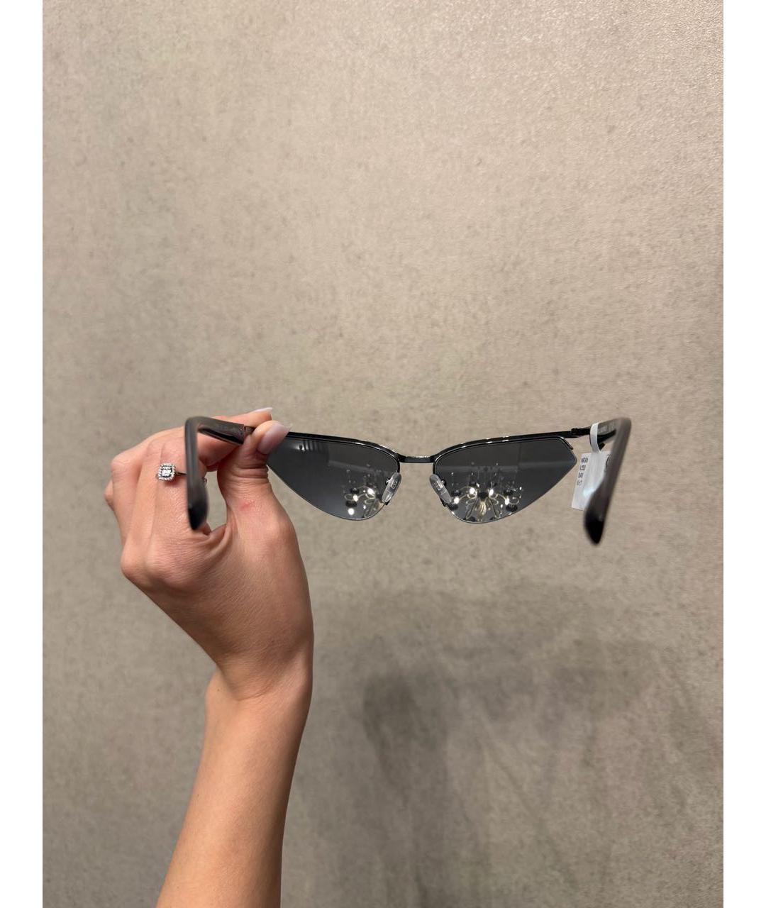 KARL LAGERFELD Черные металлические солнцезащитные очки, фото 6