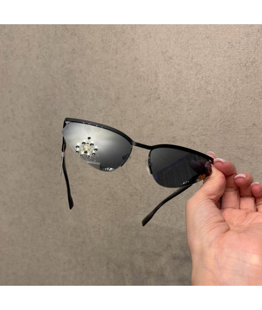 KARL LAGERFELD Черные металлические солнцезащитные очки, фото 7