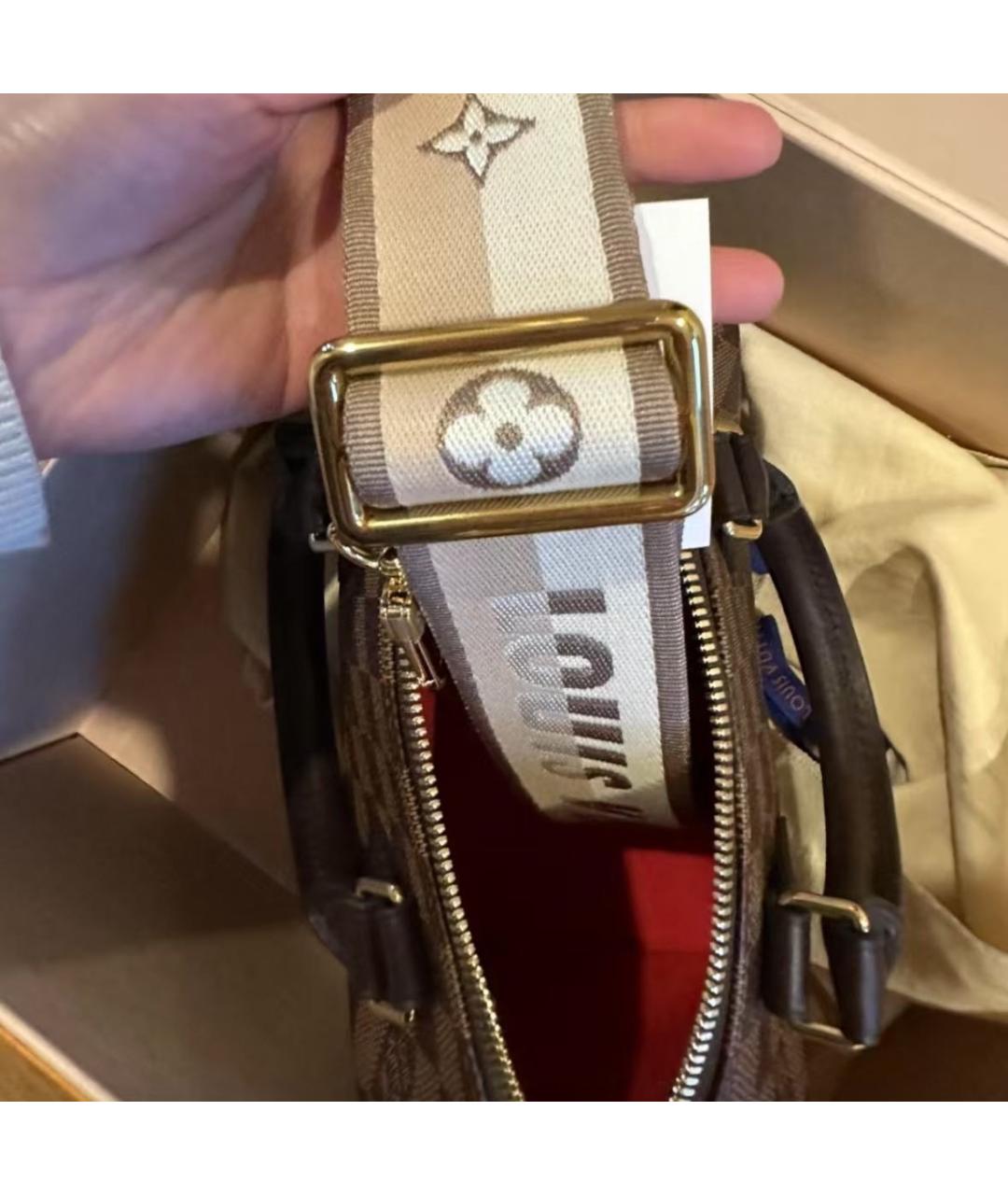 LOUIS VUITTON Коричневая сумка с короткими ручками, фото 3