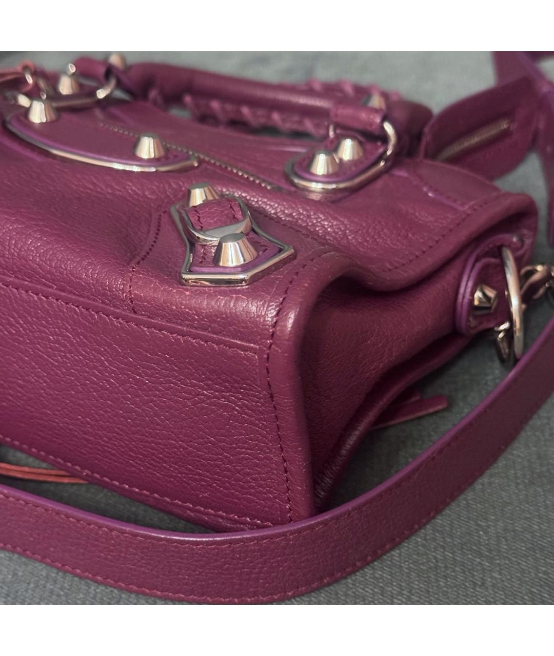 BALENCIAGA Розовая кожаная сумка с короткими ручками, фото 6