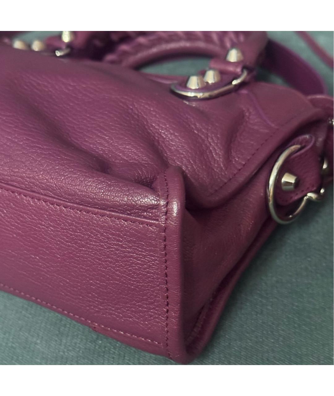 BALENCIAGA Розовая кожаная сумка с короткими ручками, фото 7