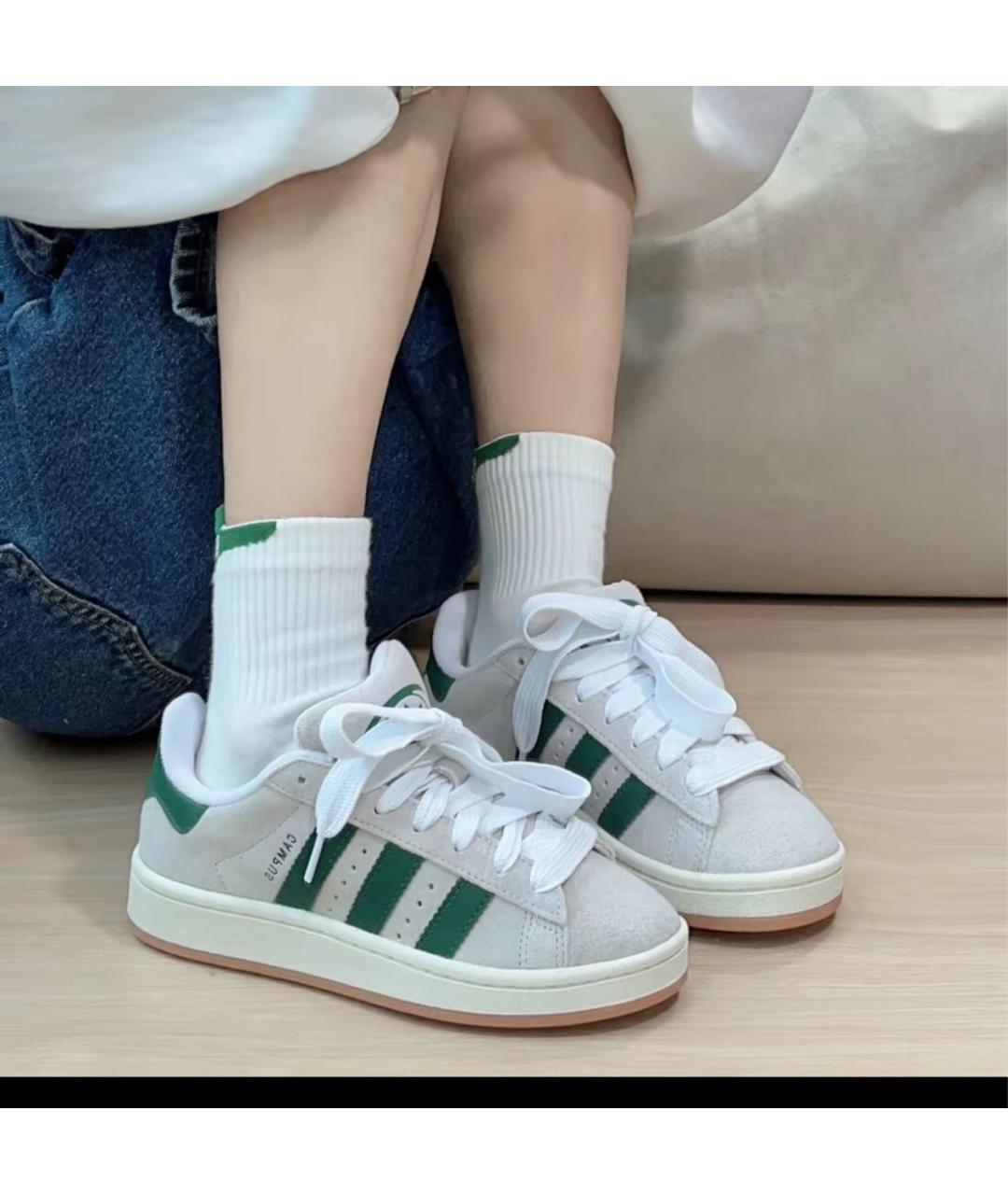 ADIDAS Бежевые замшевые кроссовки, фото 2