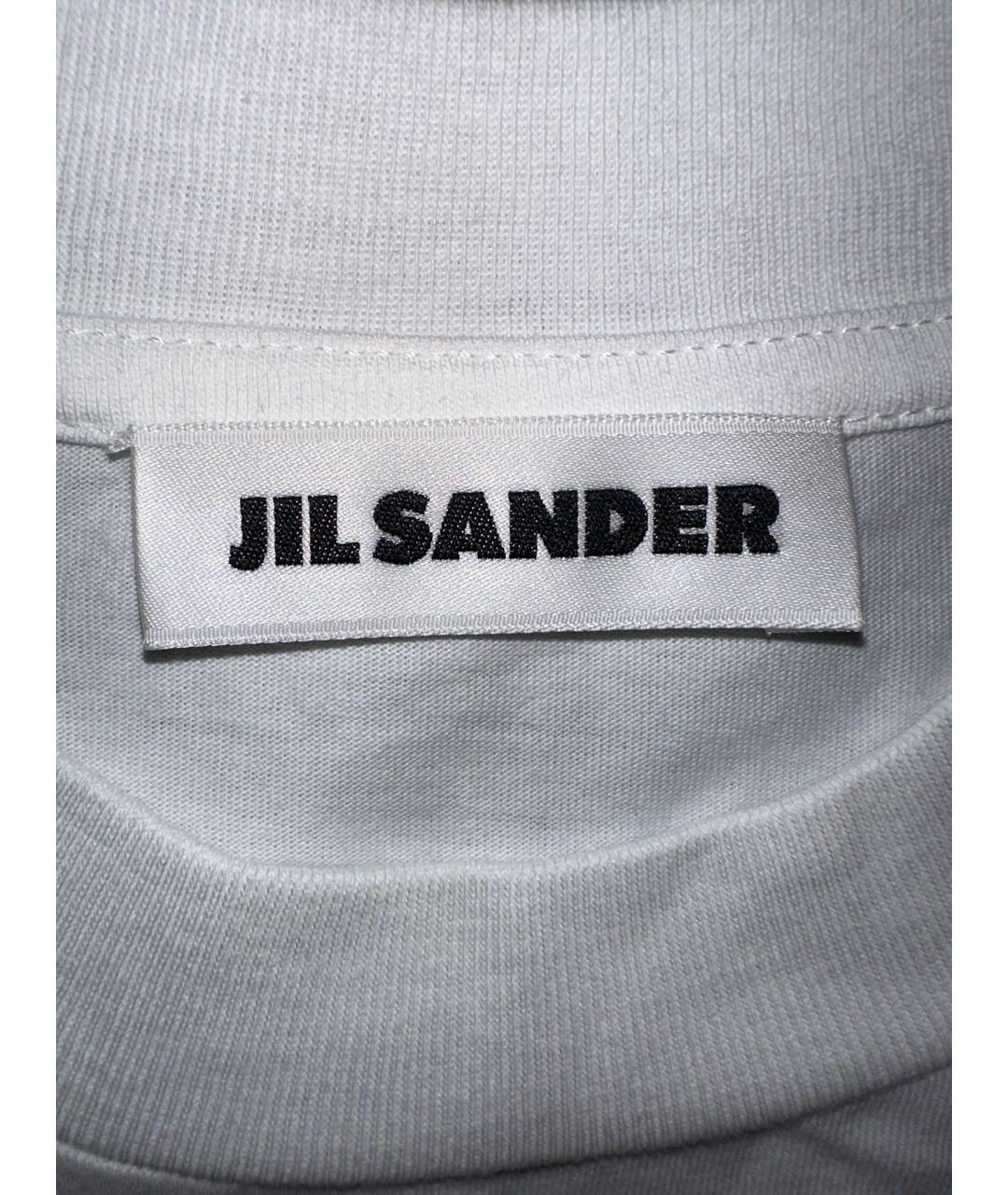 JIL SANDER Белая хлопковая футболка, фото 4