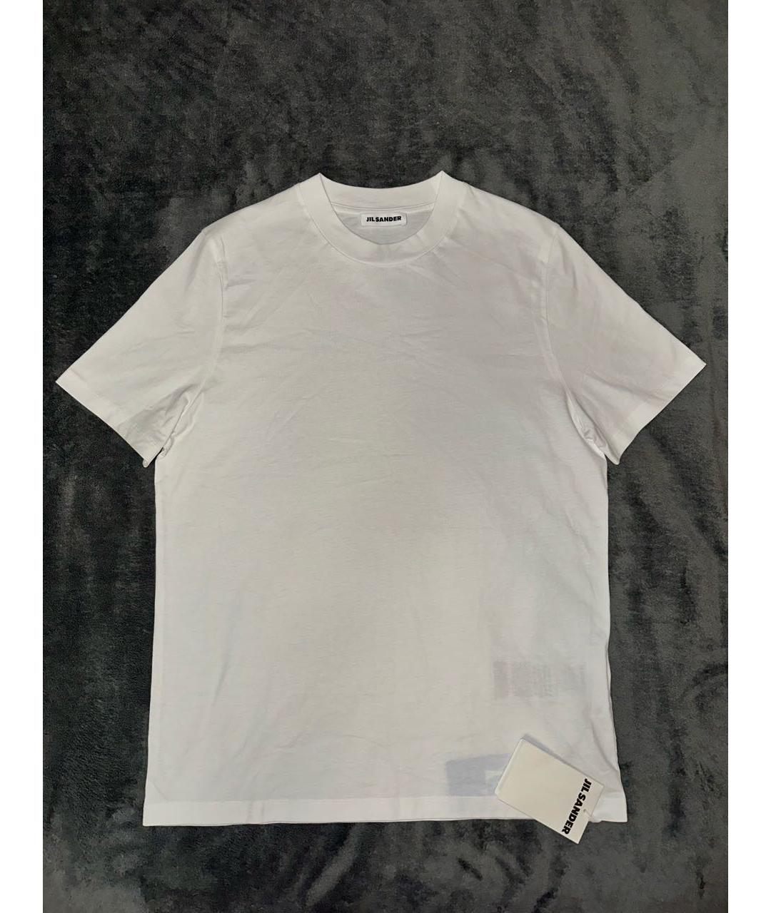 JIL SANDER Белая хлопковая футболка, фото 6