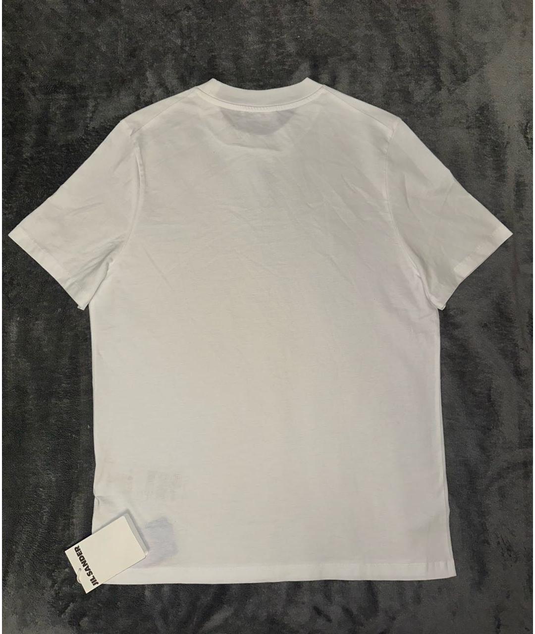 JIL SANDER Белая хлопковая футболка, фото 2