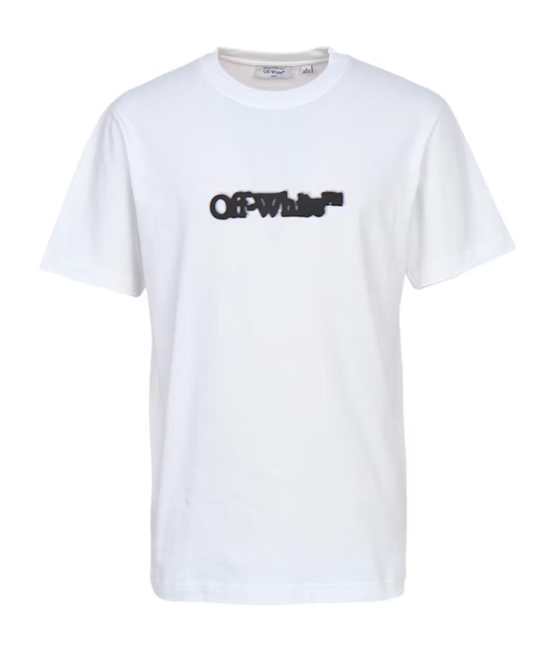 OFF-WHITE Белая хлопковая футболка, фото 1